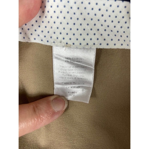 Talbots Petites Pants Womens 12P Signature Cut Khaki Cropped Pockets Stretch - Picture 7 of 9